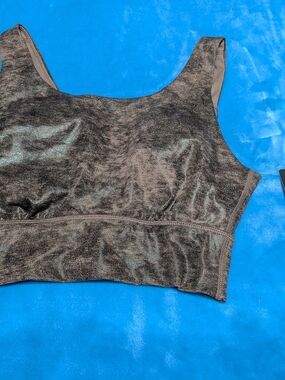 Brown Marble Print Sports Bra 🤎✨